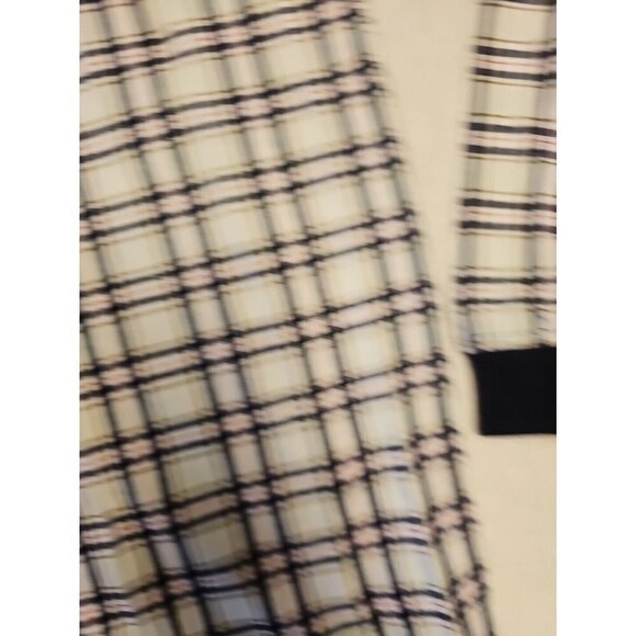 H.I.S. Brand Men's Large Long Sleeve Polo Shirt Checkered New - Picture 4 of 6